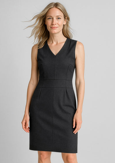 Comfort Wool Stretch Womens Sleeveless V-Neck Dress  34021