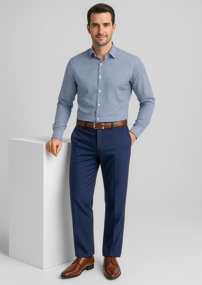 Comfort Wool Stretch Mens Flat Front Pant  74012