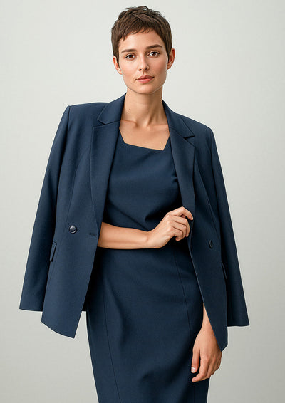 Renew Womens Double Breasted Longline Jacket  RJ400L