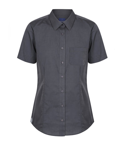 1253WHS End On End Short Sleeve Casual Slim Fit Shirt