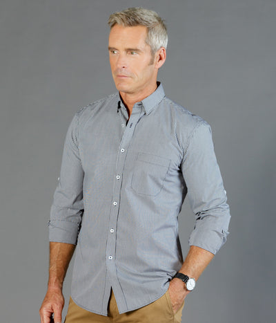 1637HL Gingham Long Sleeve Casual Slim Fit Shirt