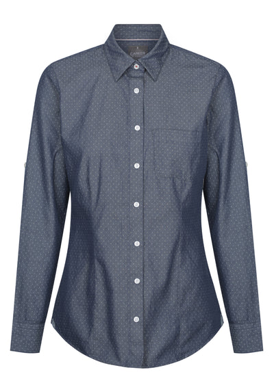 1714WHL Denim Dobby Long Sleeve Casual Slim Fit Shirt