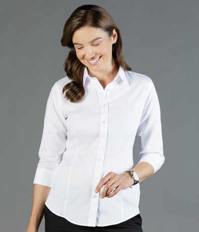 1908WZ White 3/4 Sleeve Shirt