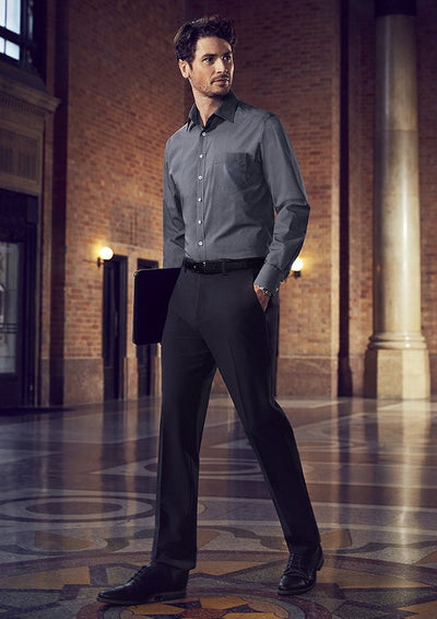 Mens Slim Fit Flat Front Pant Stout