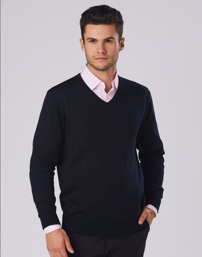 Men's V-Neck Long Sleeves Jumper