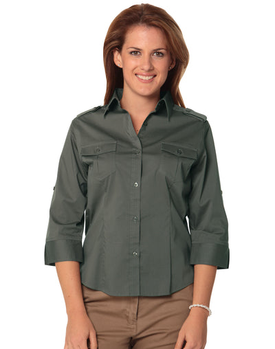 M8913 Women's 3/4 Sleeve Military Shirt