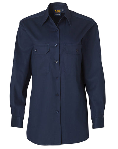 WT08 Women's Cotton Drill Work Shirt